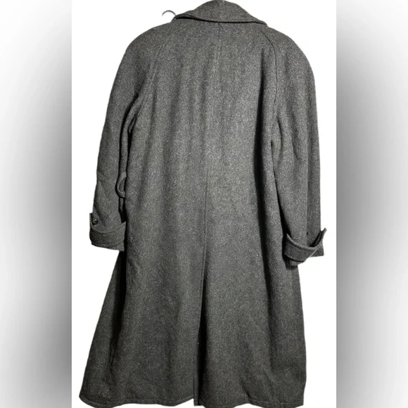 Vintage Wool Tweed Fidelity Men’s Charcoal Trench Coat size 40

B8 - Picture 4 of 4